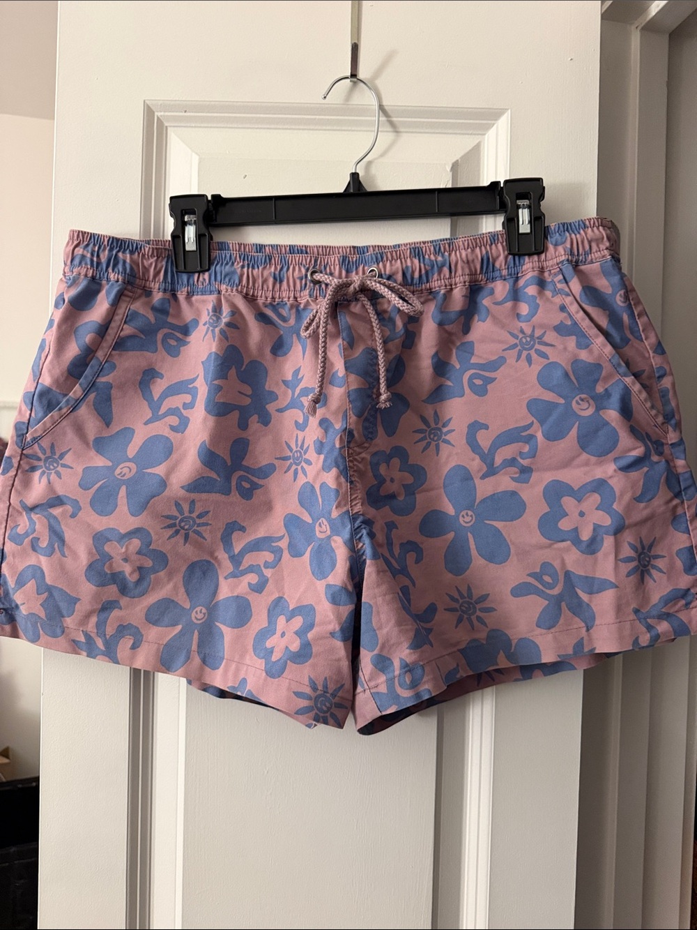 Toad&Co Pink and Blue Floral Drawstring Bermudas